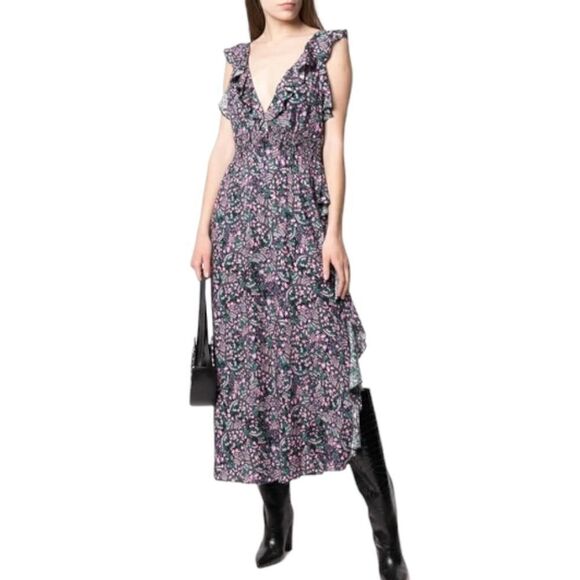 IRO NWT Santu Ruffled Maxi Dress - Picture 2 of 4